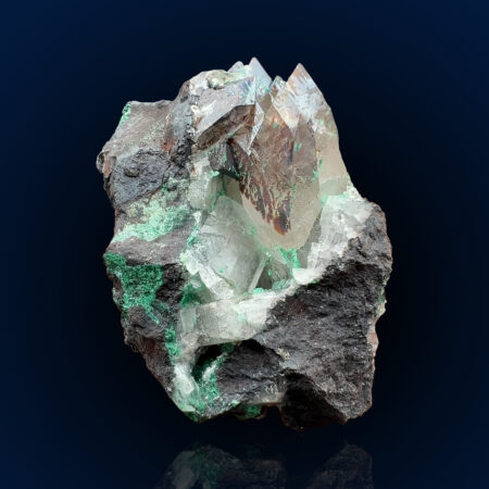 Baryte, Malachite | Greece, Thasos, Mavrolakkas