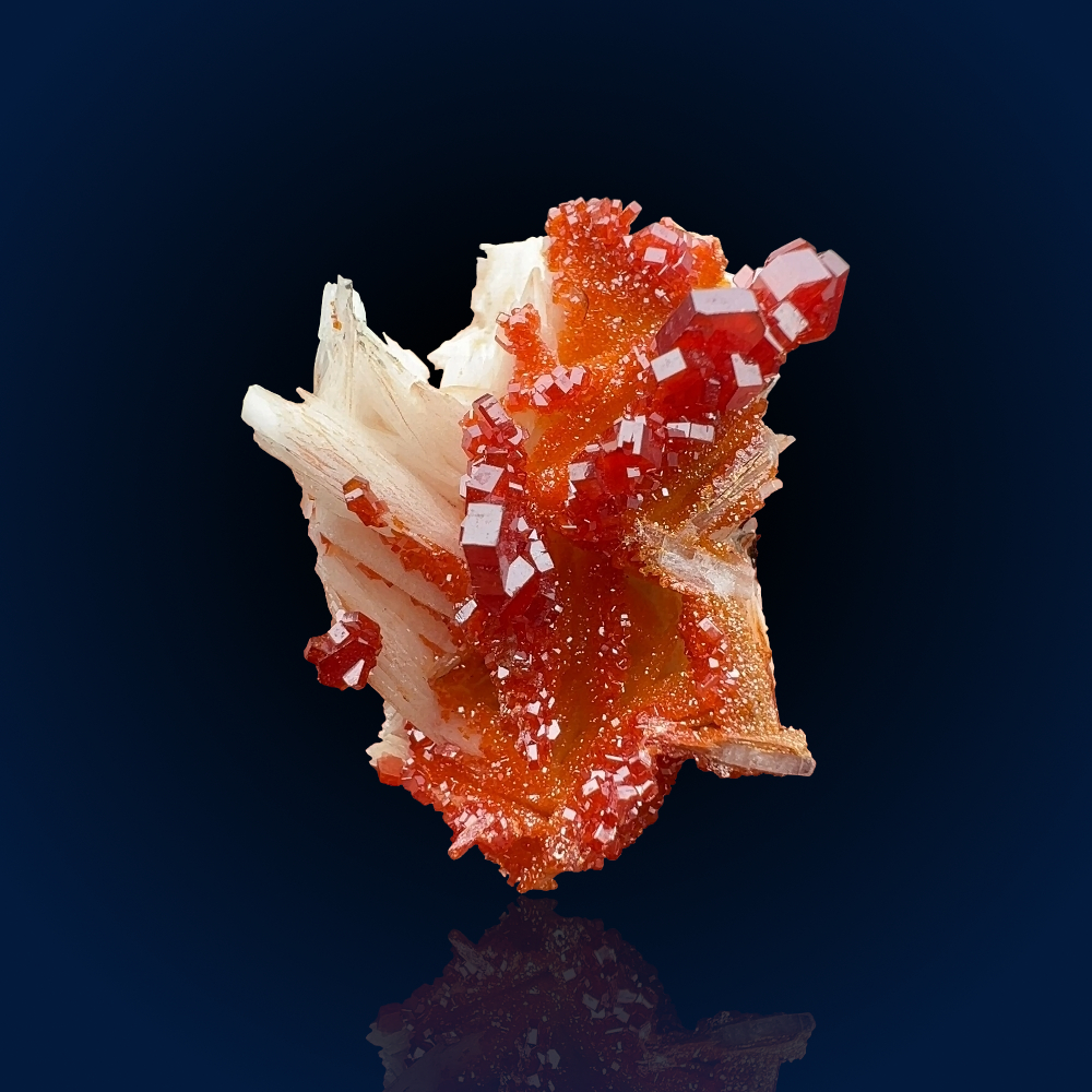 Vanadinite, Baryte | Morocco, Mibladen